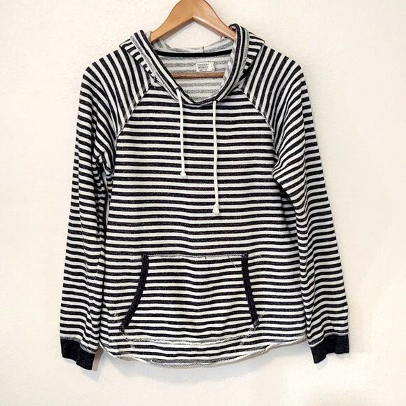 Volcom gray and white striped hoodie - Picture 1 of 5